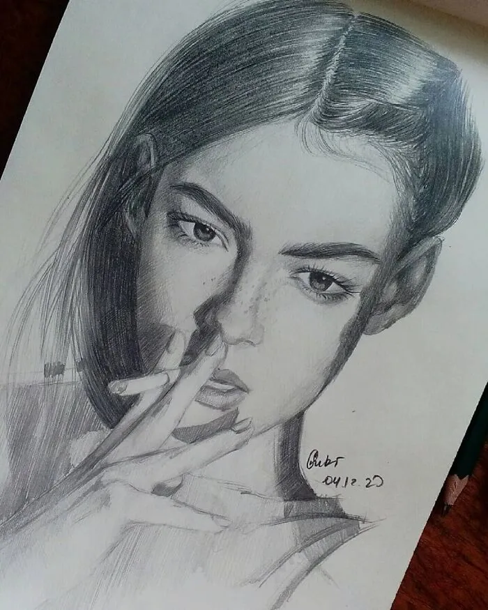 I Draw Portraits Of People Using Pencils And Watercolors, Here Are My Best 70 Works