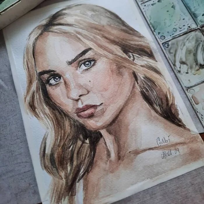 I Draw Portraits Of People Using Pencils And Watercolors, Here Are My Best 70 Works
