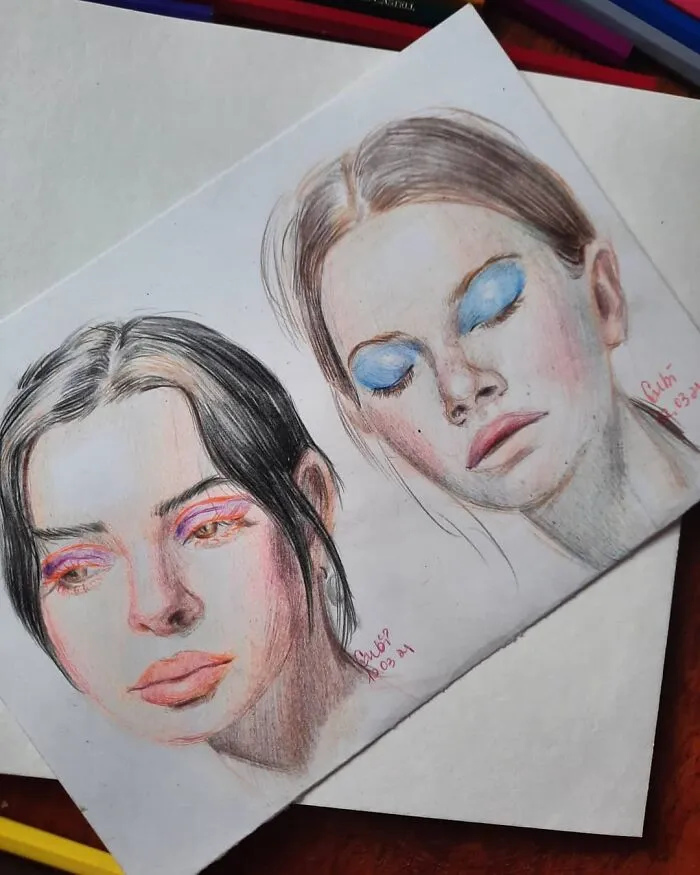 I Draw Portraits Of People Using Pencils And Watercolors, Here Are My Best 70 Works