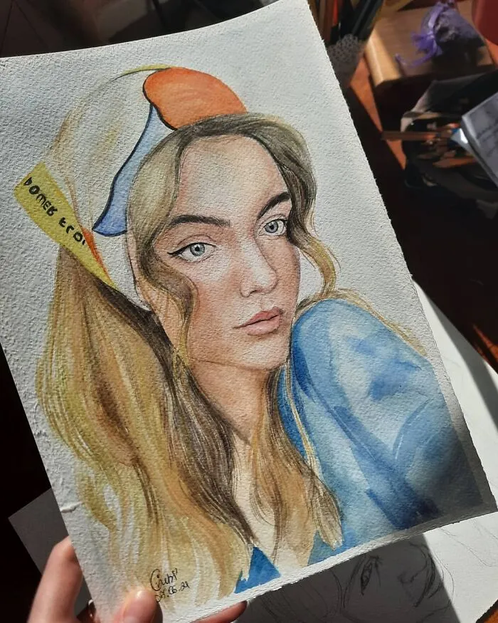 I Draw Portraits Of People Using Pencils And Watercolors, Here Are My Best 70 Works