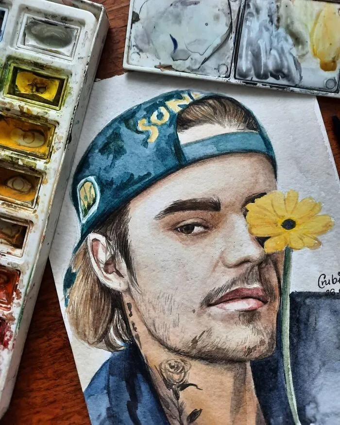 I Draw Portraits Of People Using Pencils And Watercolors, Here Are My Best 70 Works