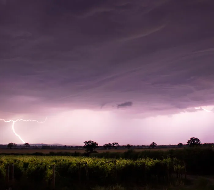 Lightening Storm At Rodington Vineyard, UK