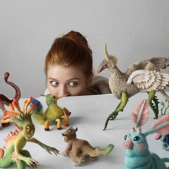 30 Of My Latest Needle Felted Fantasy Creatures And Animals