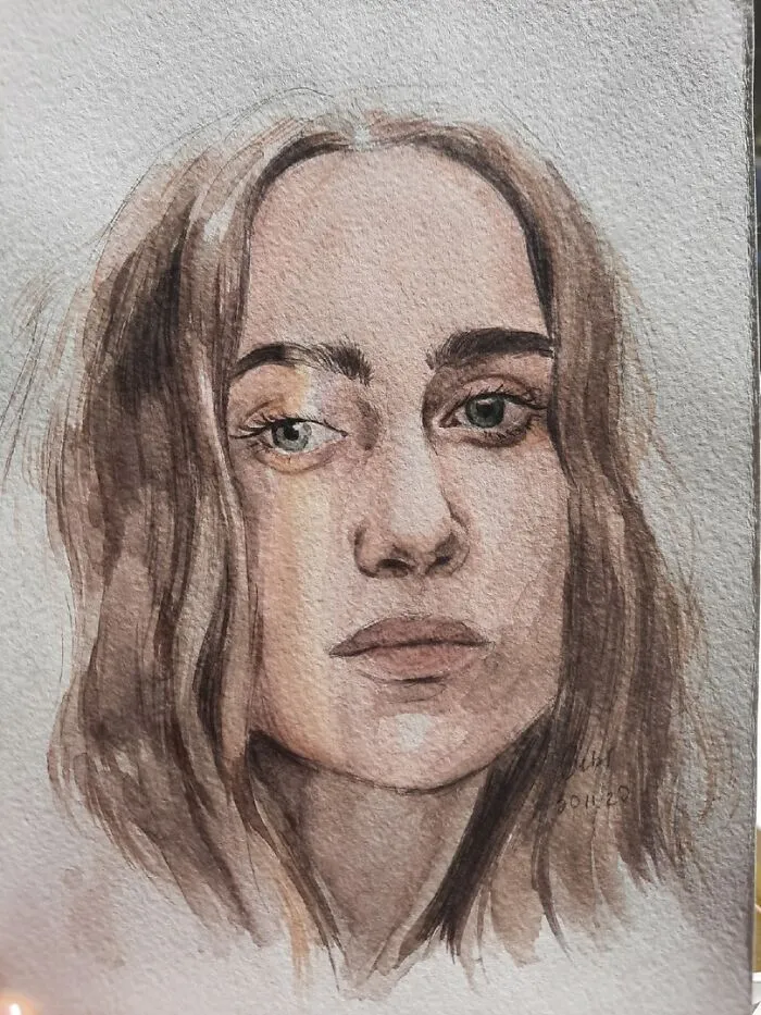 I Draw Portraits Of People Using Pencils And Watercolors, Here Are My Best 70 Works