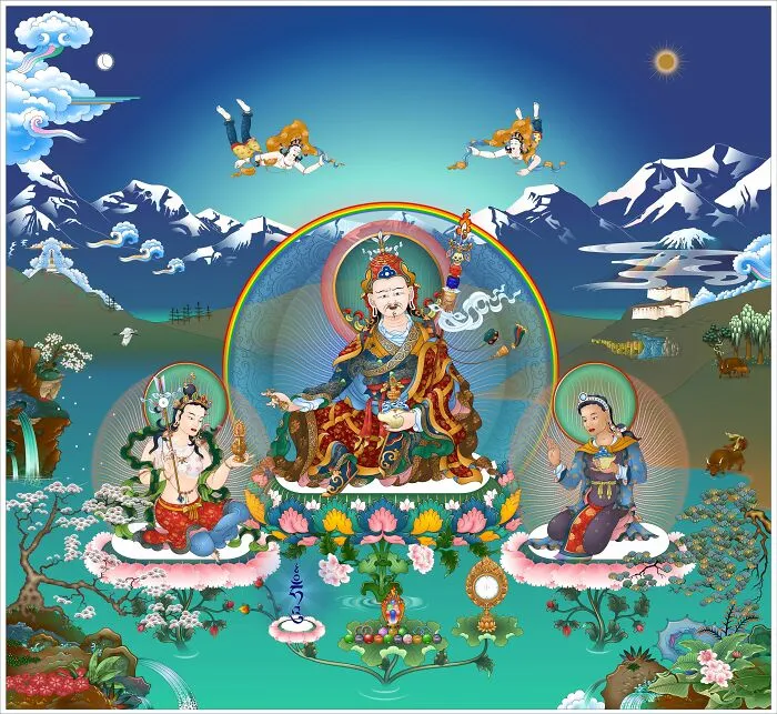 Digital Thangka Of Padmasambhava (Aka Guru Rinpoche)