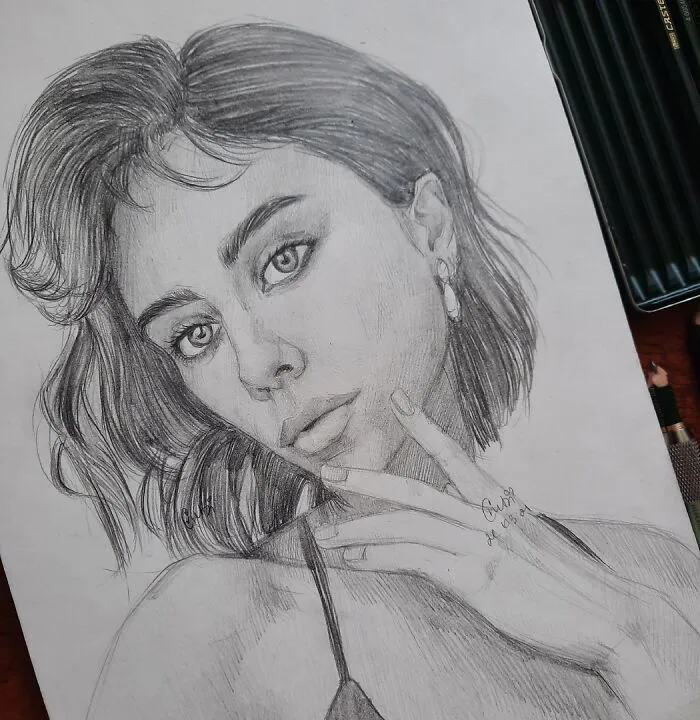 I Draw Portraits Of People Using Pencils And Watercolors, Here Are My Best 70 Works