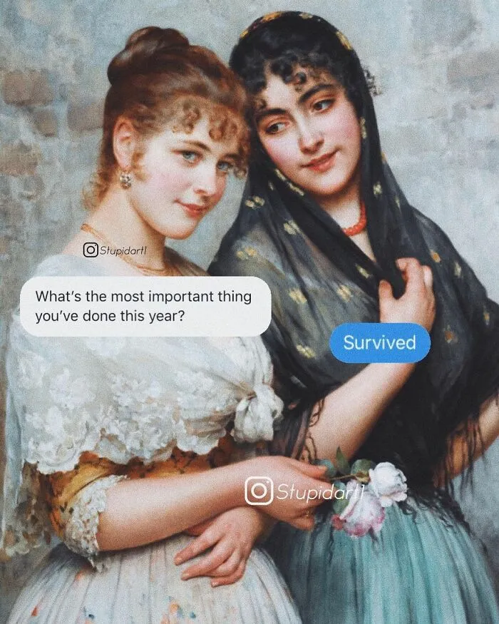 Artist Gives Captions To Paintings, And It’s Somewhat Deep And Funny (30 Pics)