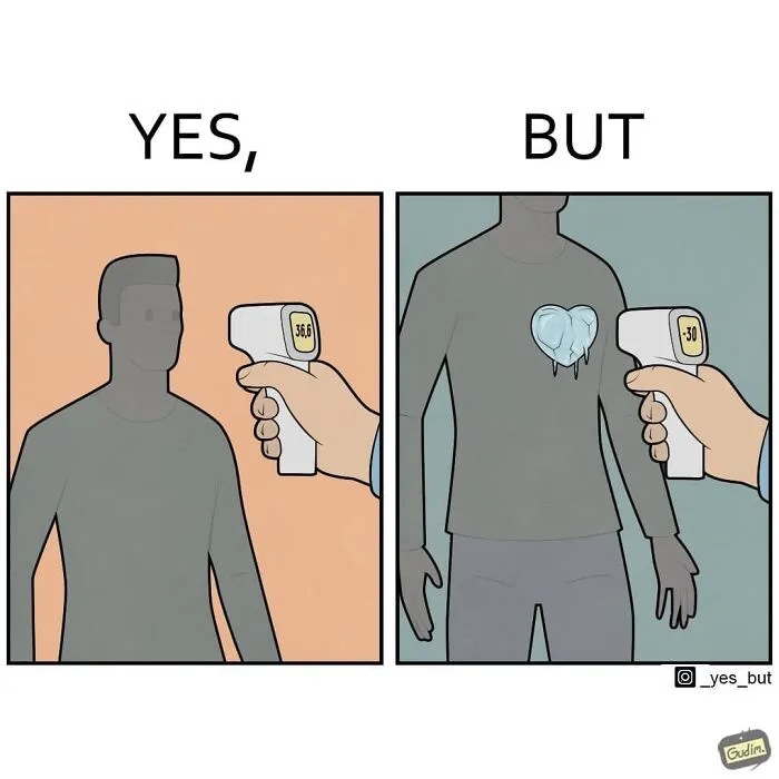 Artist Criticizes Our Society By Showing Two Different Sides Of The Same Story (24 Comics)