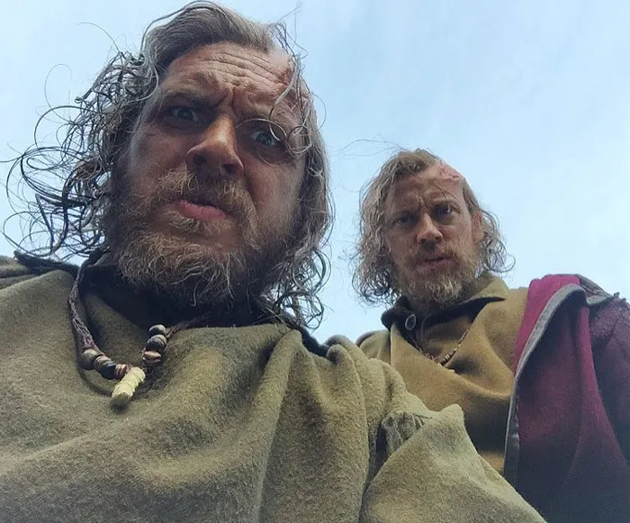 Tom Hardy With His Stunt Double In The Survivor