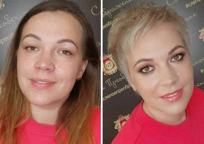 30 Women Who Were Up For A 'Blind' Makeup And Hair Transformation By This Russian Stylist Duo (New Pics)