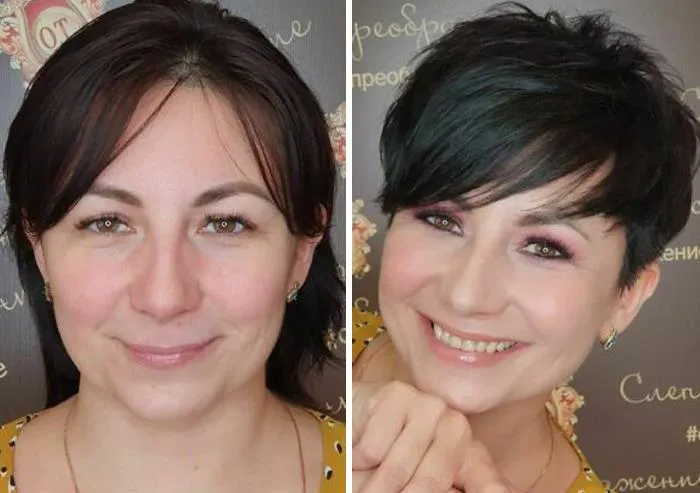 30 Women Who Were Up For A 'Blind' Makeup And Hair Transformation By This Russian Stylist Duo (New Pics)