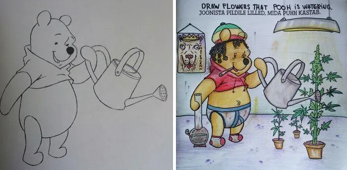 Watering The Flowers