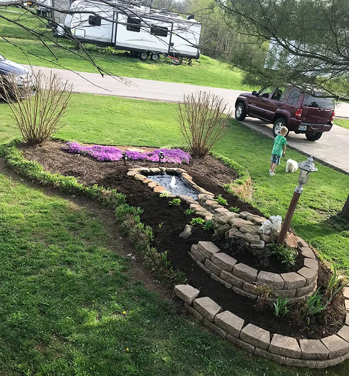 My Father Made This Really Nice Landscaping In His Front Yard. And Then He Stood Back And Realized What He Had Done