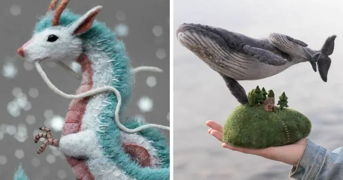 30 Of My Latest Needle Felted Fantasy Creatures And Animals