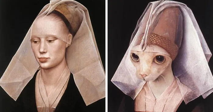Digital Artists Were Challenged To Put Animals Into Famous Paintings, Here Are The 60 Best Ones