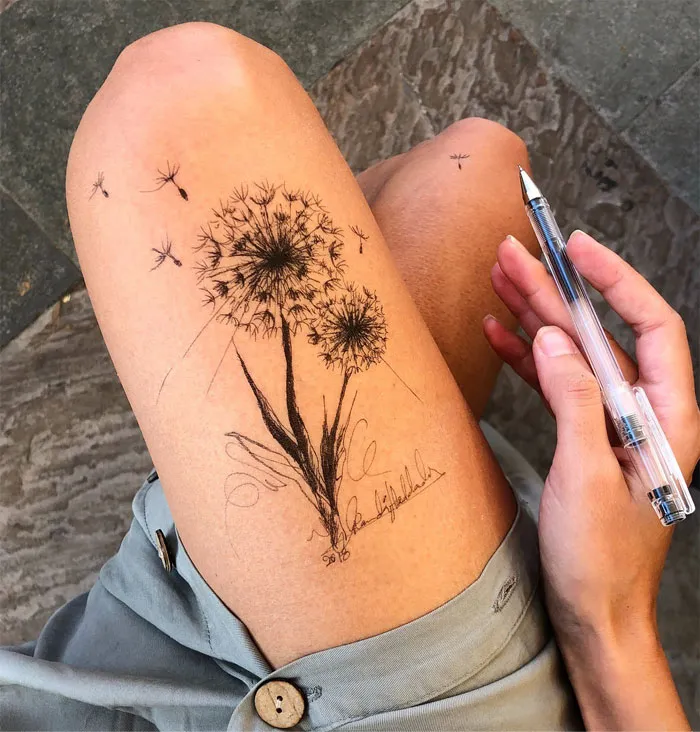 Artist Uses Her Own Thighs As A Canvas And Creates Stunning Ink Drawings (30 Pics)
