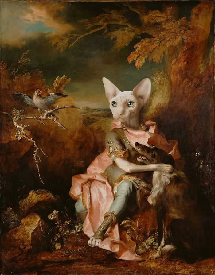 Digital Artists Were Challenged To Put Animals Into Famous Paintings, Here Are The 60 Best Ones