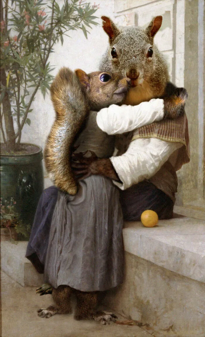 Digital Artists Were Challenged To Put Animals Into Famous Paintings, Here Are The 60 Best Ones