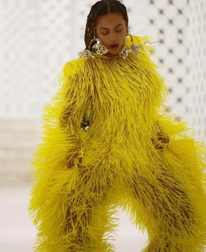 Not Beyoncé Wearing Capri Sun Straws
