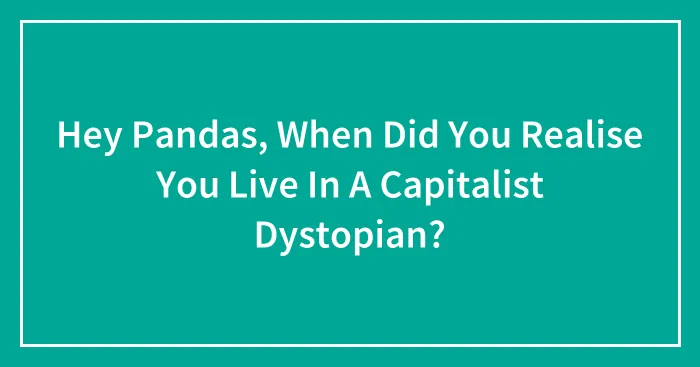 Hey Pandas, When Did You Realise You Live In A Capitalist Dystopian?