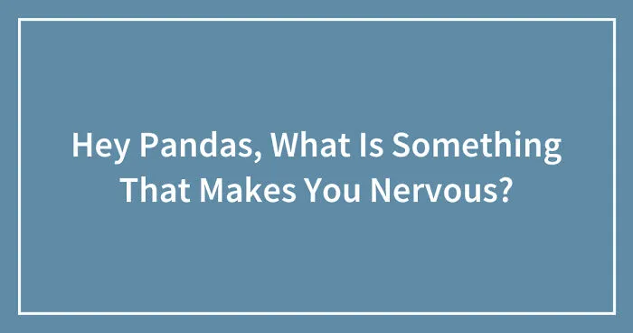 Hey Pandas, What Is Something That Makes You Nervous? (Closed)