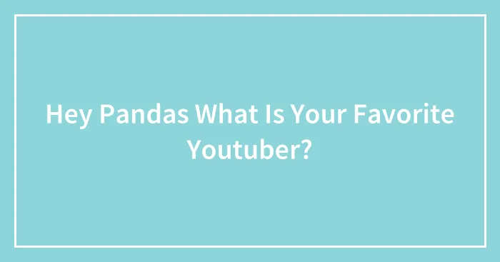 Hey Pandas What Is Your Favorite Youtuber?