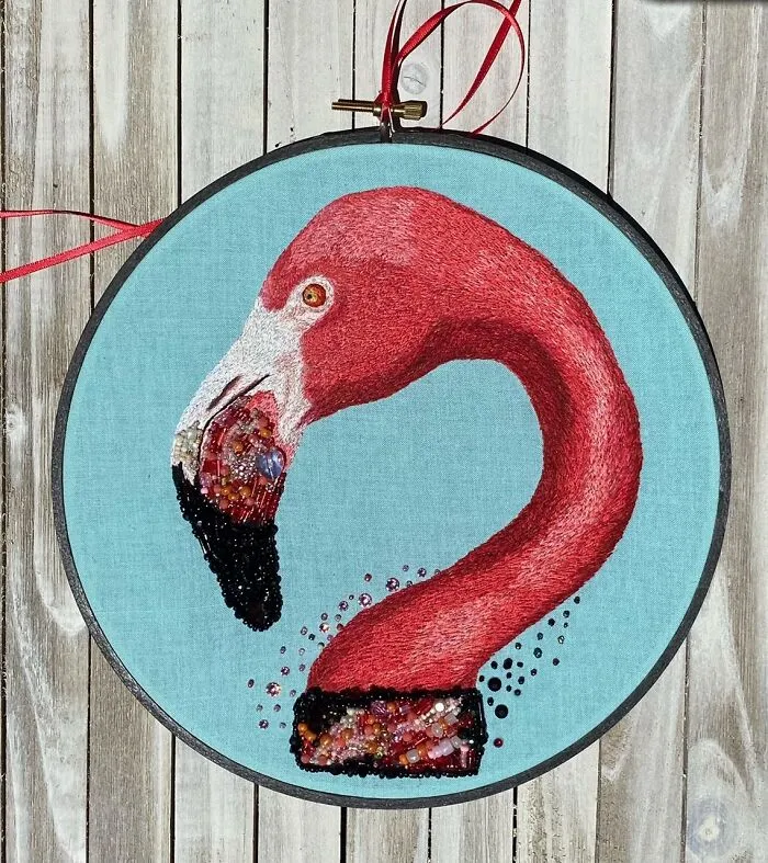 I Spent Hundreds Of Hours Embroidering Realistic Animals With Elements Of Bling (14 New Pics)