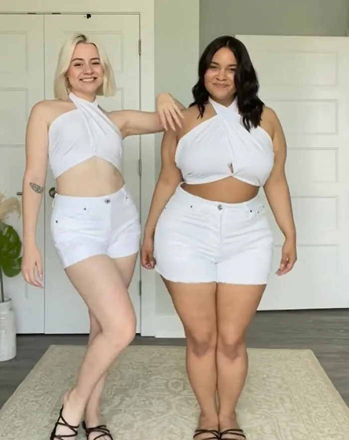 Two Friends Demonstrate How The Same Outfit Looks On Their Different Body Types (30 New Pics)