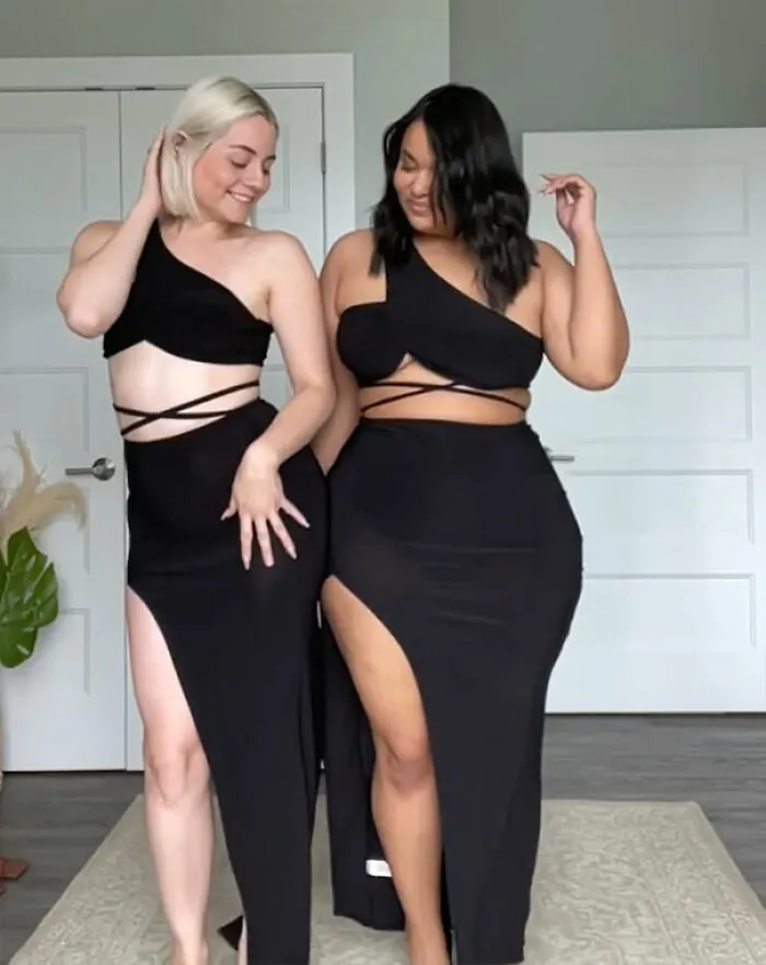 Two Friends Demonstrate How The Same Outfit Looks On Their Different Body Types (30 New Pics)