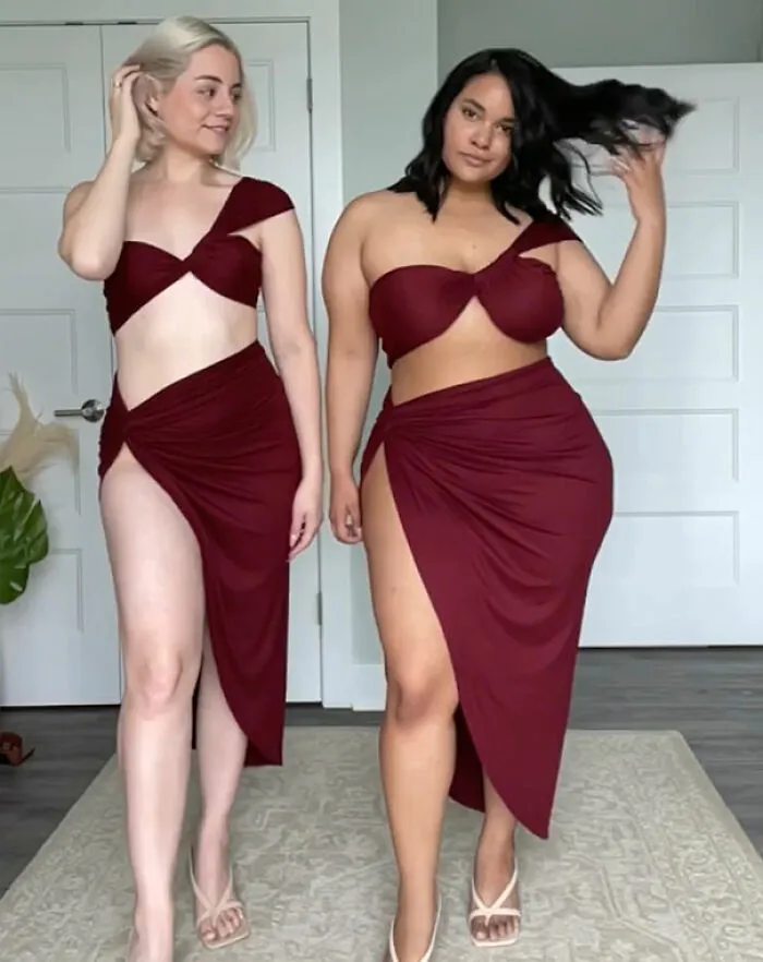 2 Amigas muestran cómo les queda la misma ropa en sus distintos tipos de cuerpo (30 nuevas fotos)