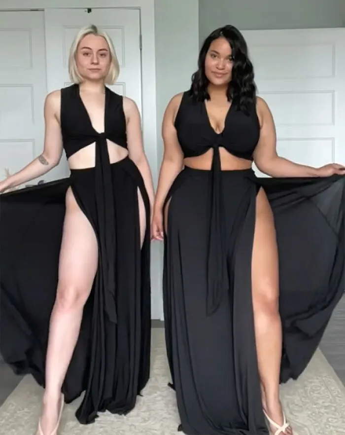 2 Amigas muestran cómo les queda la misma ropa en sus distintos tipos de cuerpo (30 nuevas fotos)