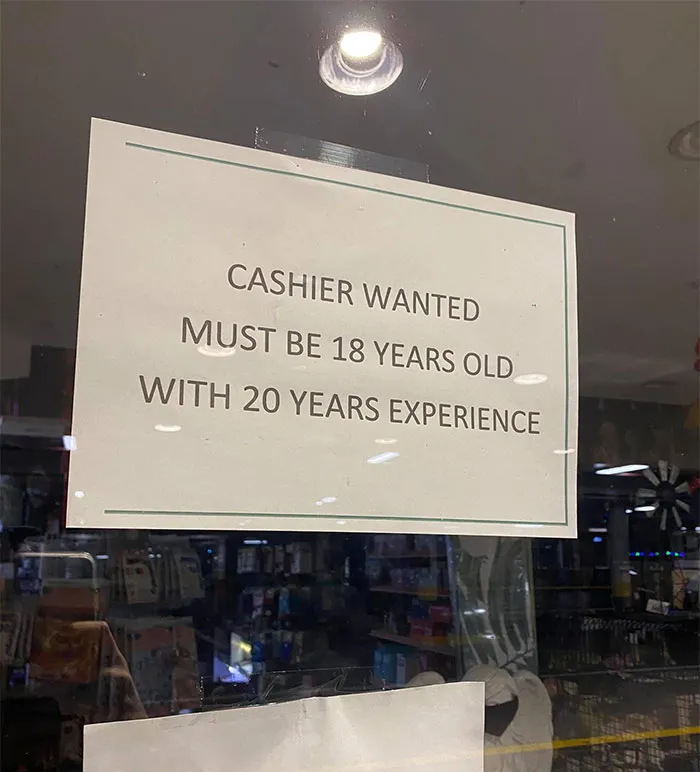 Se busca cajera. Debe tener 18 años con 20 de experiencia