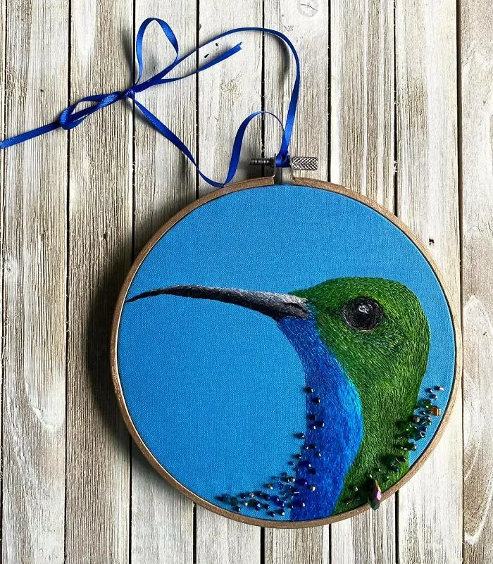 I Spent Hundreds Of Hours Embroidering Realistic Animals With Elements Of Bling (14 New Pics)