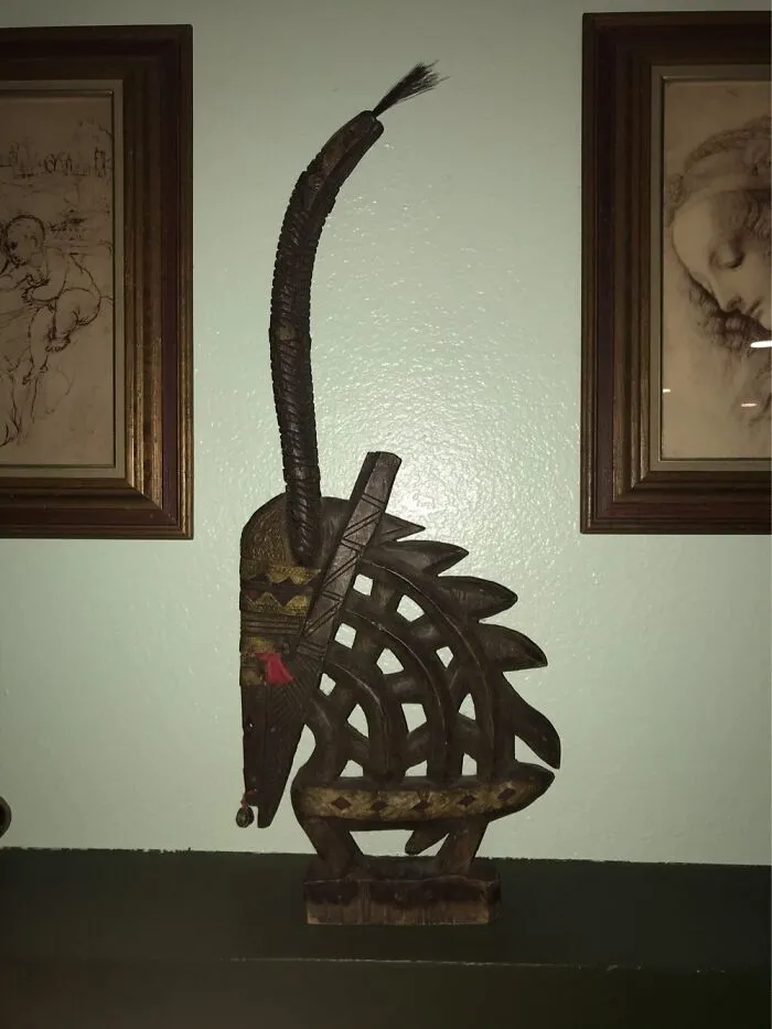 This Authent Chiwara Headpiece From The Bambara Ethnic Group In Mali. Thanks Ebay!