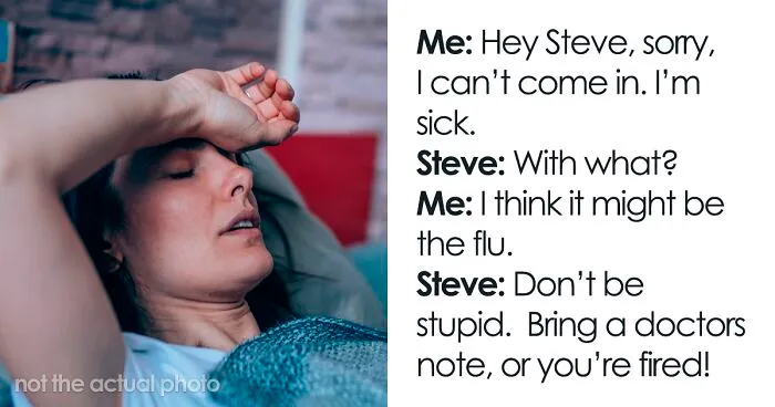 Doctor Writes "The Most Passive-Aggressive Note" To Sign Off An Employee For 2 Weeks Instead Of 2 Days After Her Jerk Manager Illegally Threatens To Fire Her