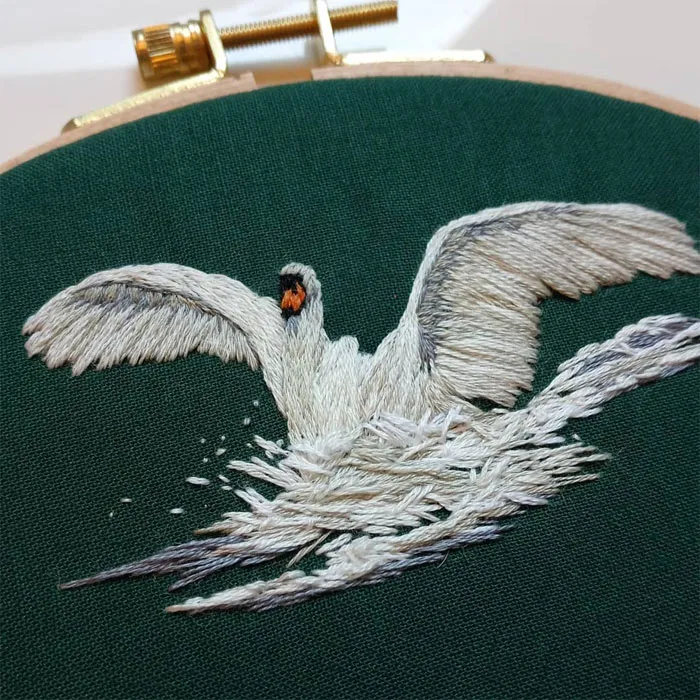 30 Cute Embroidered Pictures Of Water Animals Enjoying Being In Water By Artist Megan Zaniewski