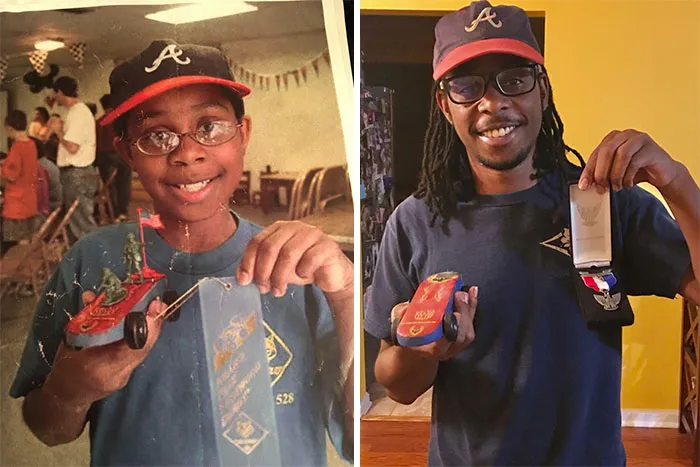 From A Ten Your Old Cub Scout To A 27 Year Old Eagle Scout (Even The Hat Is The Same. Go Braves!!!)