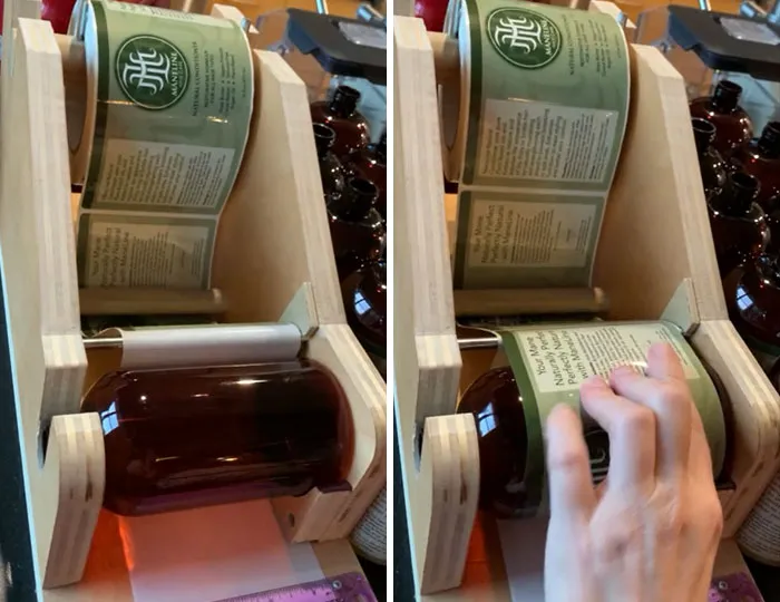 My Buddy Made Me A Label Applicator. Just Passed 8000 Bottles/Labels