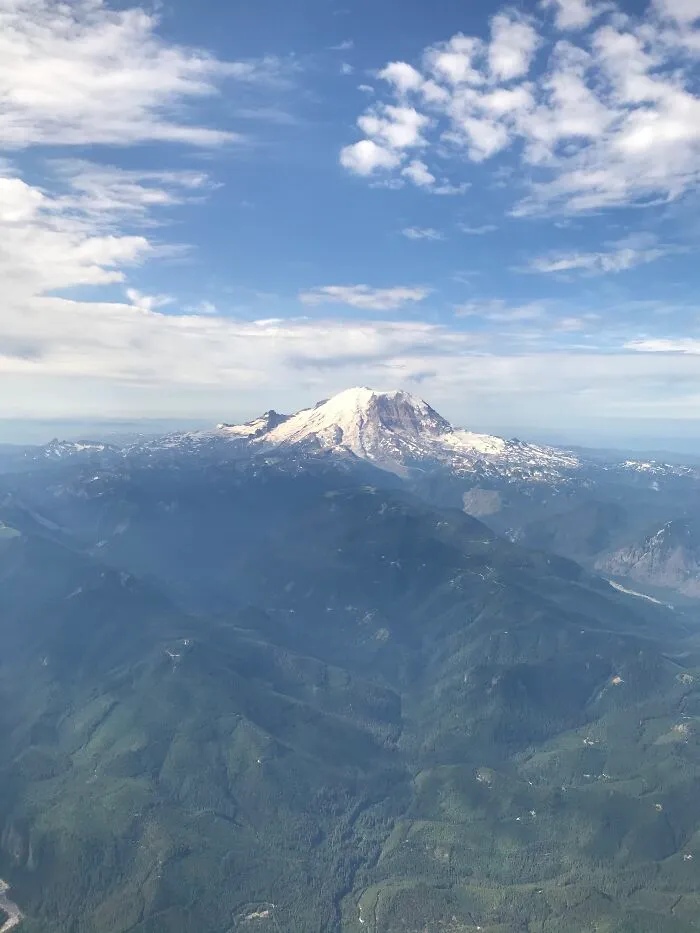A Little Cloudy Flying Near Mt. Rainier…