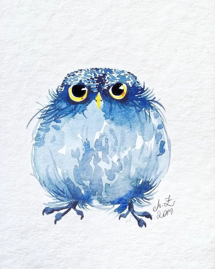 I Painted My First Owl 5 Years Ago, And Haven't Been Able To Stop Since (54 Pics)