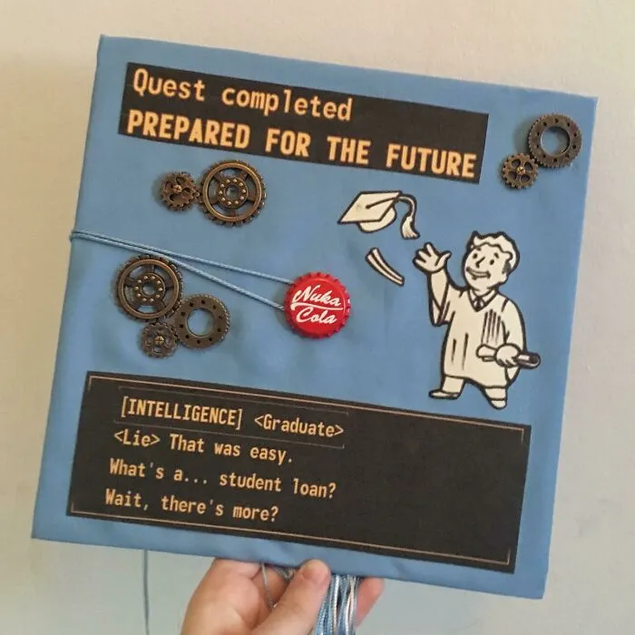 My Fallout: New Vegas Themed Hs Graduation Cap!