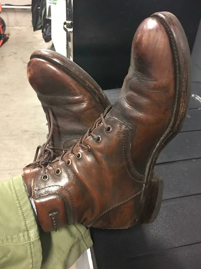 Frye “Fulton” Leather Boots. Bought In 2010 For $350.00, Worn On Every Date, Family Holiday, And Special Occasion Since. Now, Luck Enough To Wear Them To Work