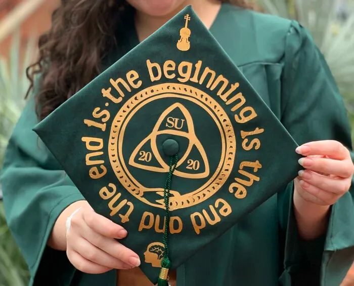 Dark Inspired Graduation Cap