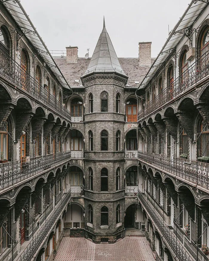 Neo-Gothic Apartment House In Budapest, Hungary. Built Around 1894