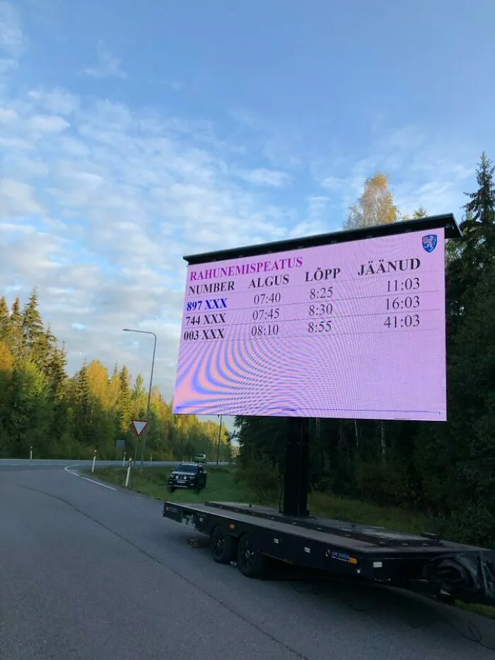 Experiment In Estonia: Instead Of Getting A Speeding Ticket, Drivers Who Exceed The Limit Have To Stop And Wait For A 'Time Out' To Pass Before They Can Continue Their Journey