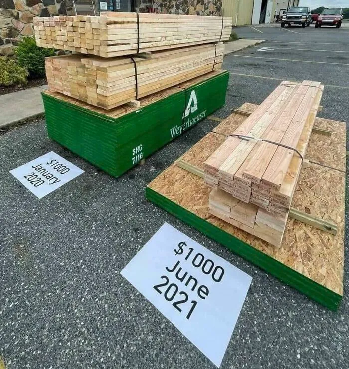 Is This Really The Price Difference In Wood Between January 2020 And June 2021?
