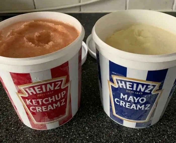 Helado de ketchup y mayonesa