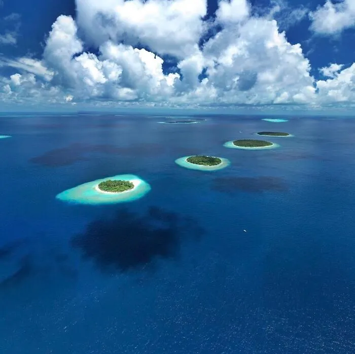 The Clouds Shadows Make It Look Like They're Floating Islands
