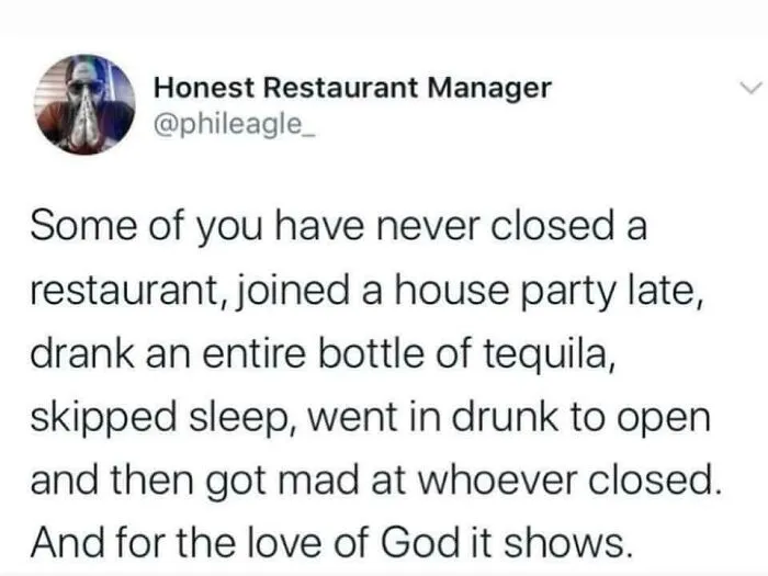 Currently Work In It, Worked As A Line Cook For Years. This Similarity Occured To Me The Other Day