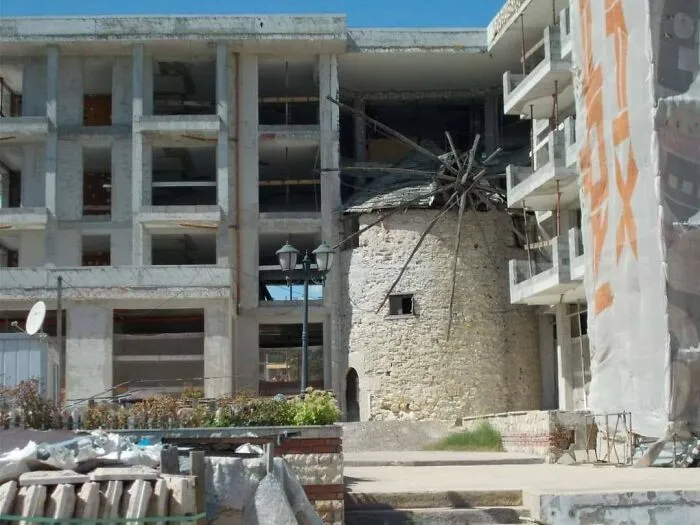 16th Century Mill Surrounded By Brand New Concrete In Seaside Bulgaria